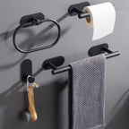 Towel Holder Set | Self-Adhesive Stainless Steel | 4-Piece Set
