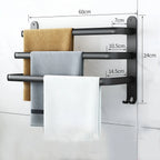 Towel Holder | Wall-Mounted 3-Tier Rust-Resistant Aluminum