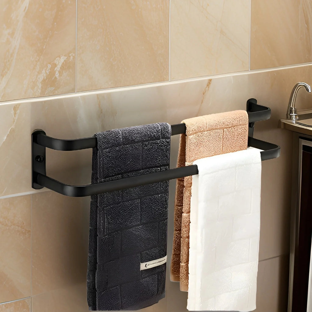 Towel Holder | Wall-Mounted 3-Tier Rust-Resistant Aluminum