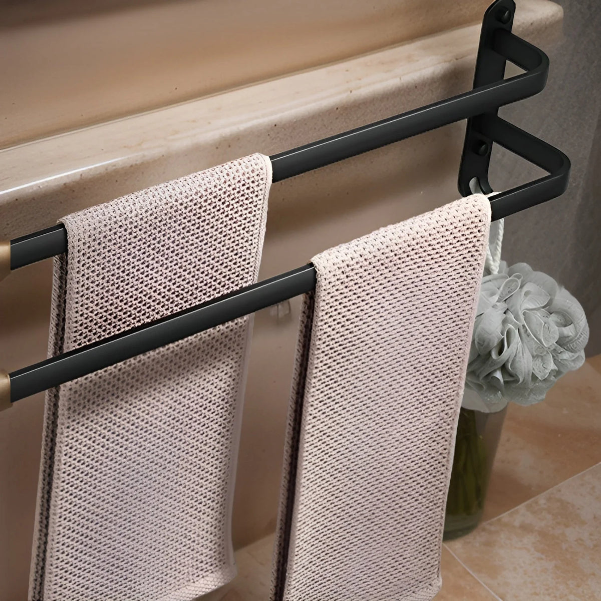 Towel Holder | Wall-Mounted 3-Tier Rust-Resistant Aluminum