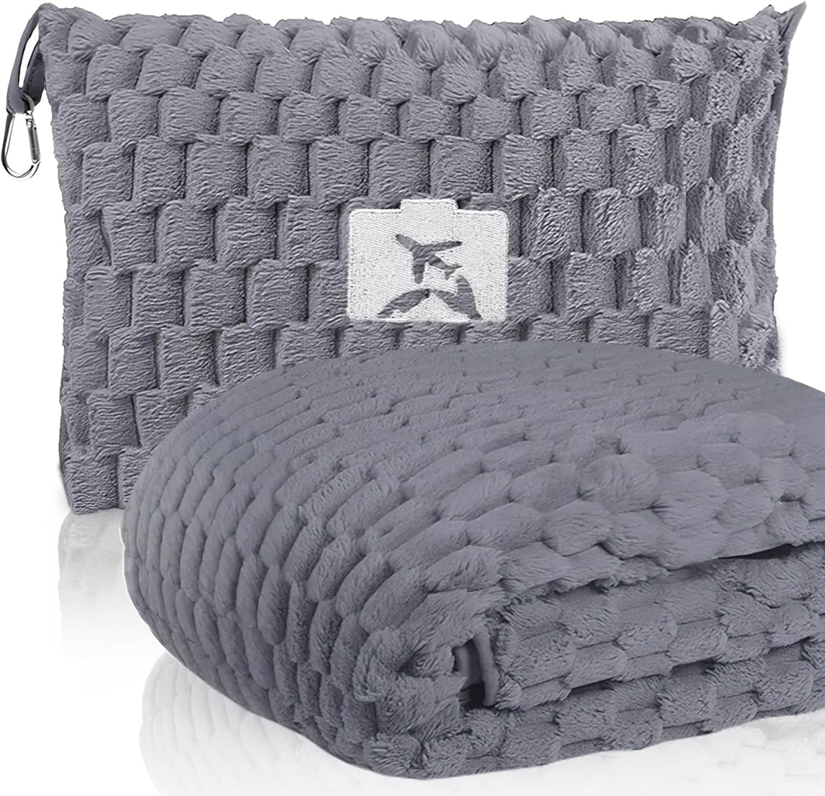 Travel Blanket | Foldable Flannel & Pillow Pouch | 152 x 127 cm