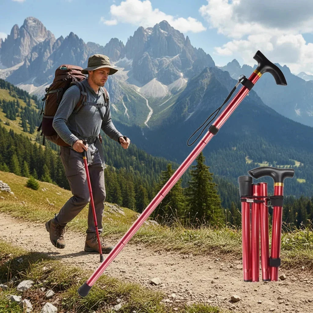 Trekking Pole | Lightweight Aluminum & Foldable | Adjustable 85–95 cm