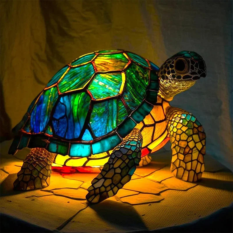 Turtle Lamp | Solar-Powered LED & Weatherproof | USB & Battery Power