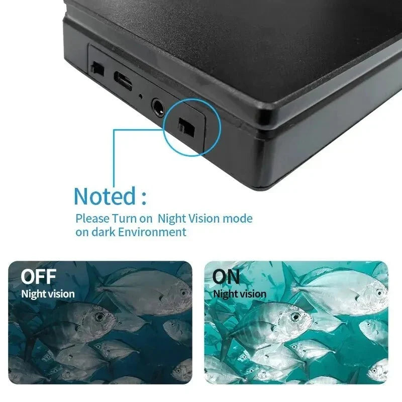 Underwater Fishing Camera | HD Night Vision & IP68 Waterproof | 15/30 m Cable