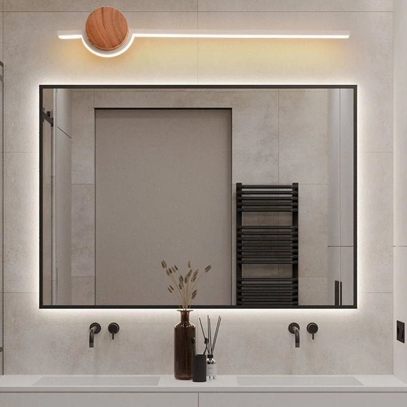 Vanity Wall Lamp | Wood & Metal Frame, Acrylic Shade | LED Included