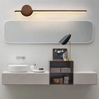 Vanity Wall Lamp | Wood & Metal Frame, Acrylic Shade | LED Included