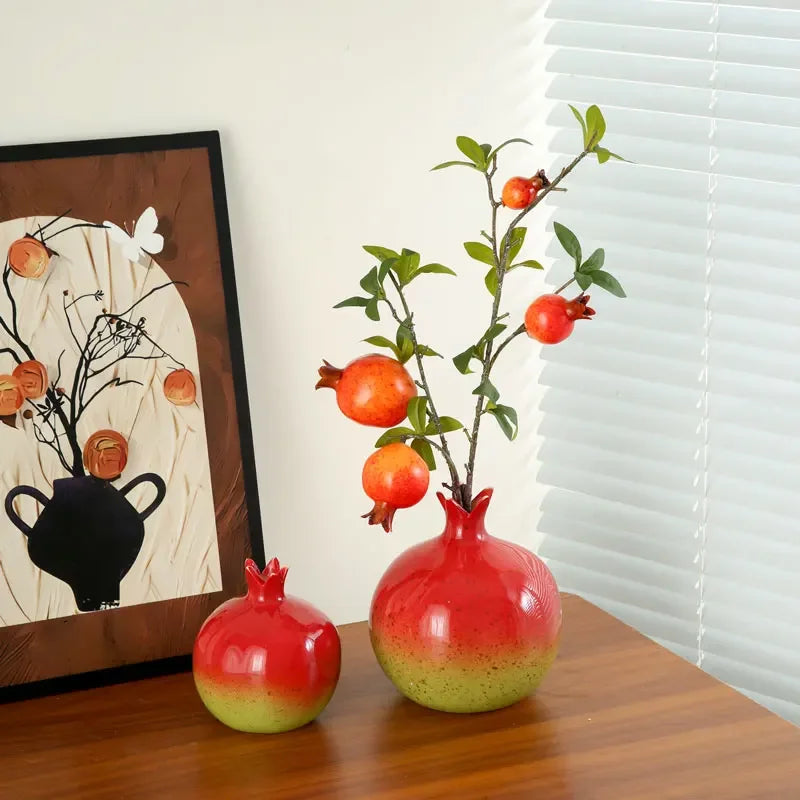 Vase | Sculptural Pomegranate & Hand-Formed | For Dried Flowers