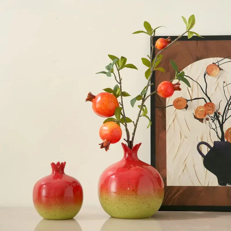 Vase | Sculptural Pomegranate & Hand-Formed | For Dried Flowers