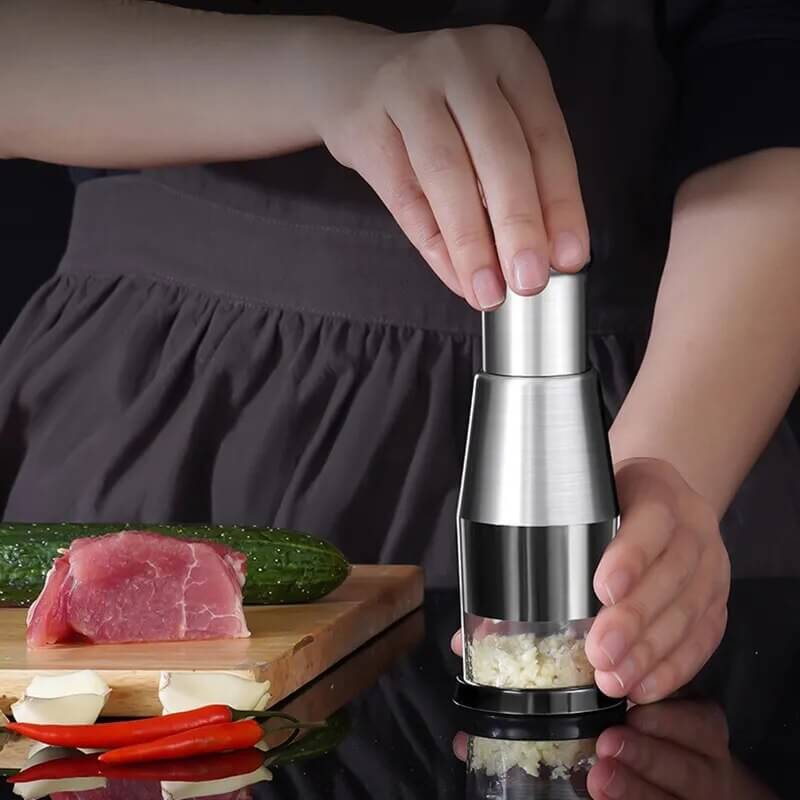 Vegetable Chopper | Stainless Steel & Integrated Bowl