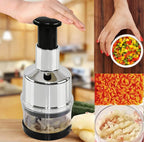 Vegetable Chopper | Stainless Steel & Integrated Bowl