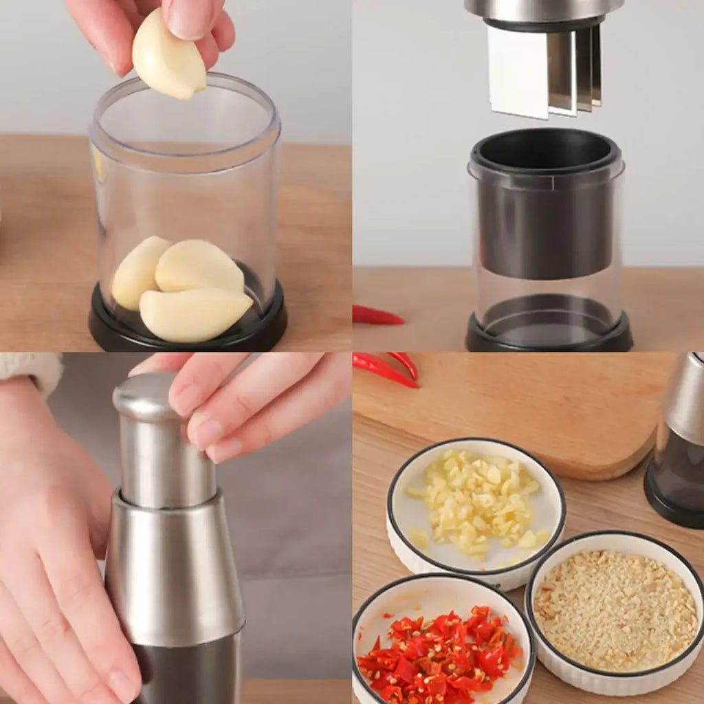 Vegetable Chopper | Stainless Steel & Integrated Bowl