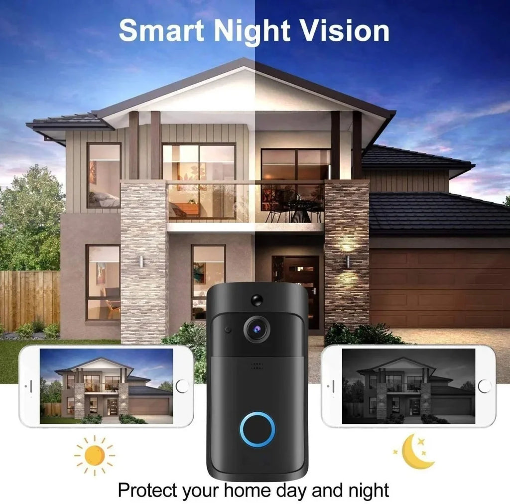 Video Doorbell | HD Night Vision & Two-Way Audio | 166° Wide Angle