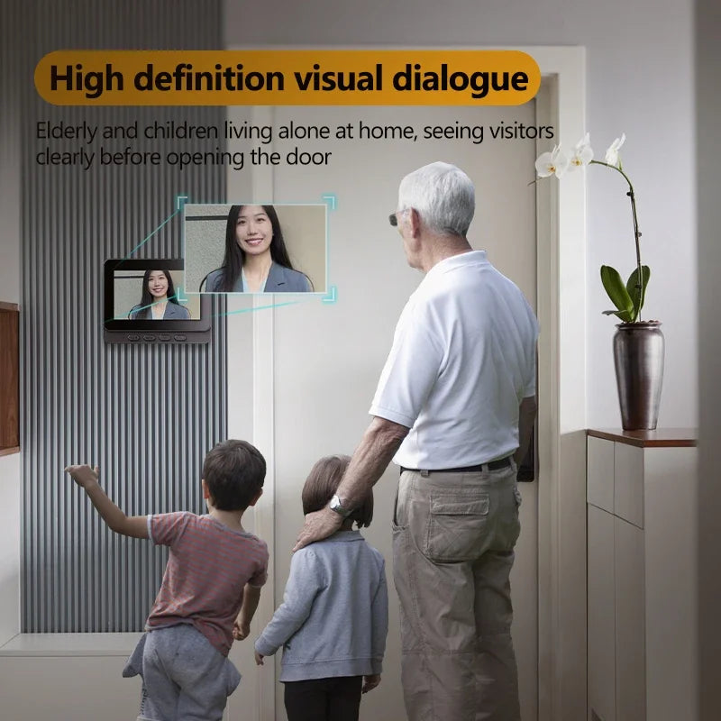 Video Doorbell | Wireless, 4.3-Inch IPS & HD Night Vision