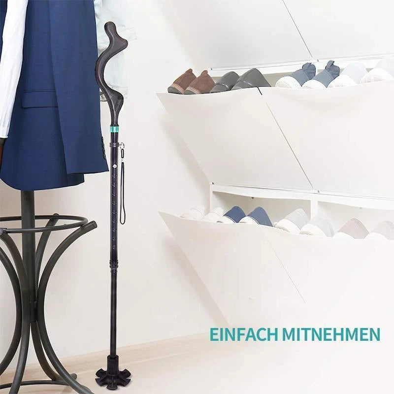 Walking Cane | Ergonomic Handle & Foldable | 12 Height Settings