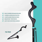 Walking Cane | Ergonomic Handle & Foldable | 12 Height Settings