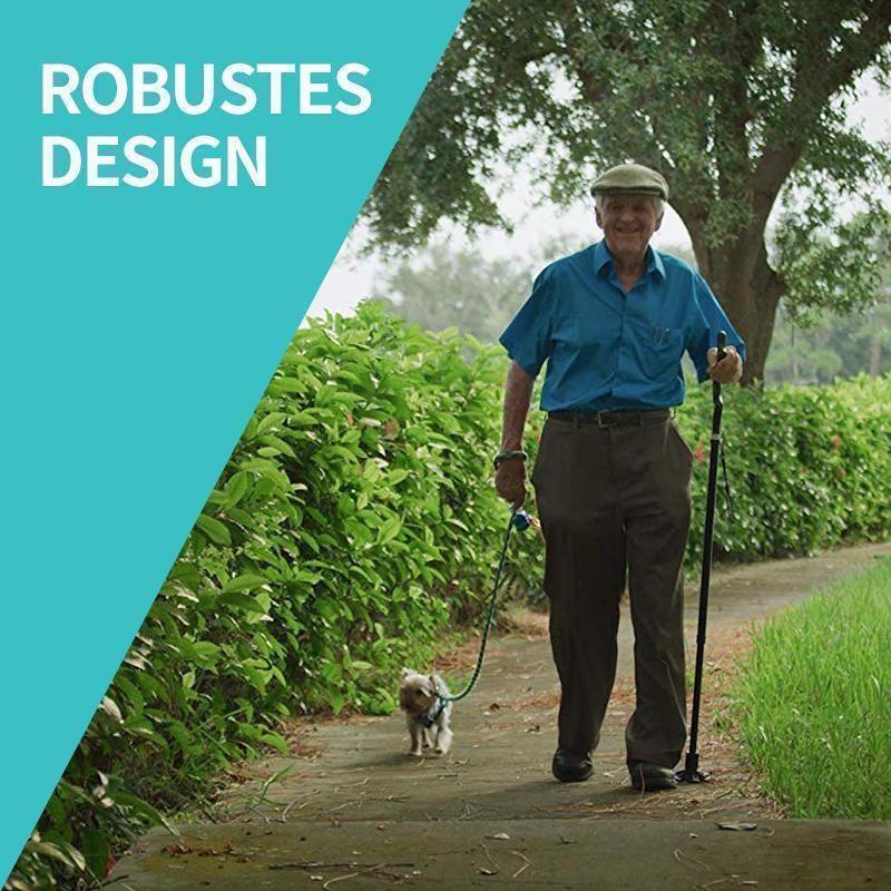 Walking Cane | Ergonomic Handle & Foldable | 12 Height Settings