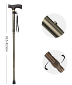Walking Cane | Foldable & Lightweight Maple Wood Handle | 5-Position Height