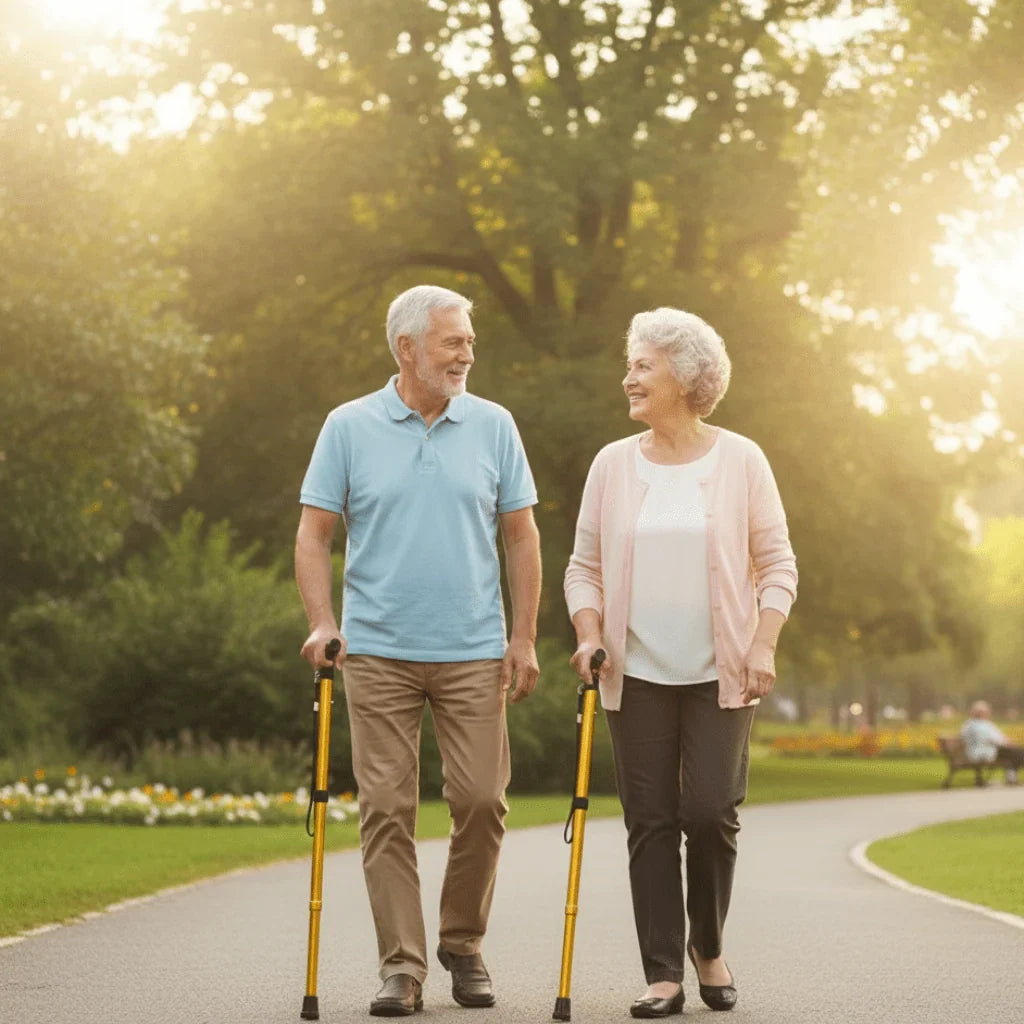 Walking Cane | Lightweight Aluminum & Height-Adjustable Ergonomic Non-Slip Handle