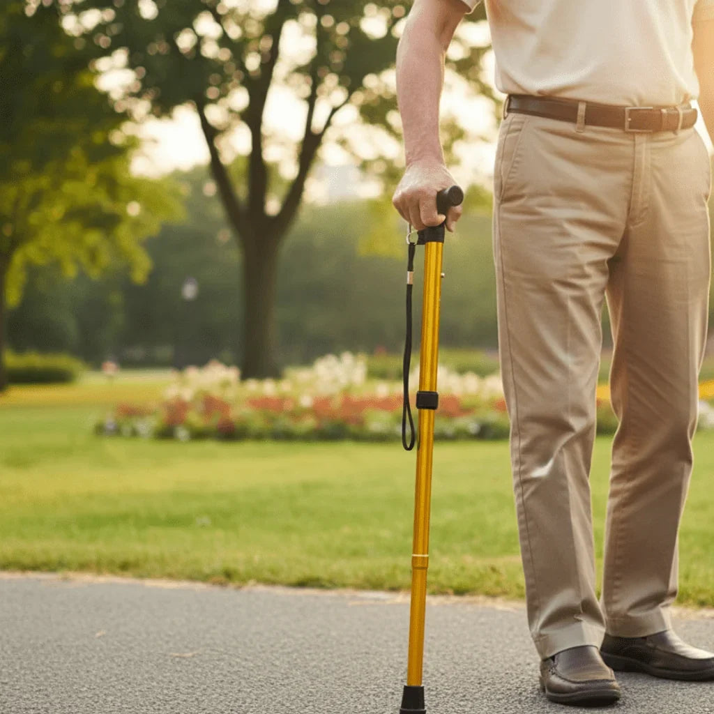 Walking Cane | Lightweight Aluminum & Height-Adjustable Ergonomic Non-Slip Handle