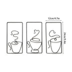 Wall Art | Coffee Cup Design & Metal Accent | Indoor & Outdoor