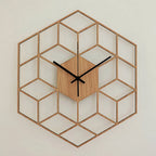 Wall Clock | Hexagonal Bamboo Frame & Silent Movement