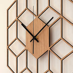 Wall Clock | Hexagonal Bamboo Frame & Silent Movement