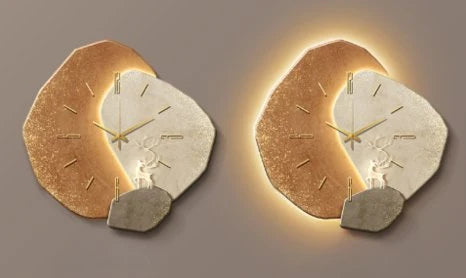 Wall Clock | Metal & Wood Silent Mechanism | 40 cm