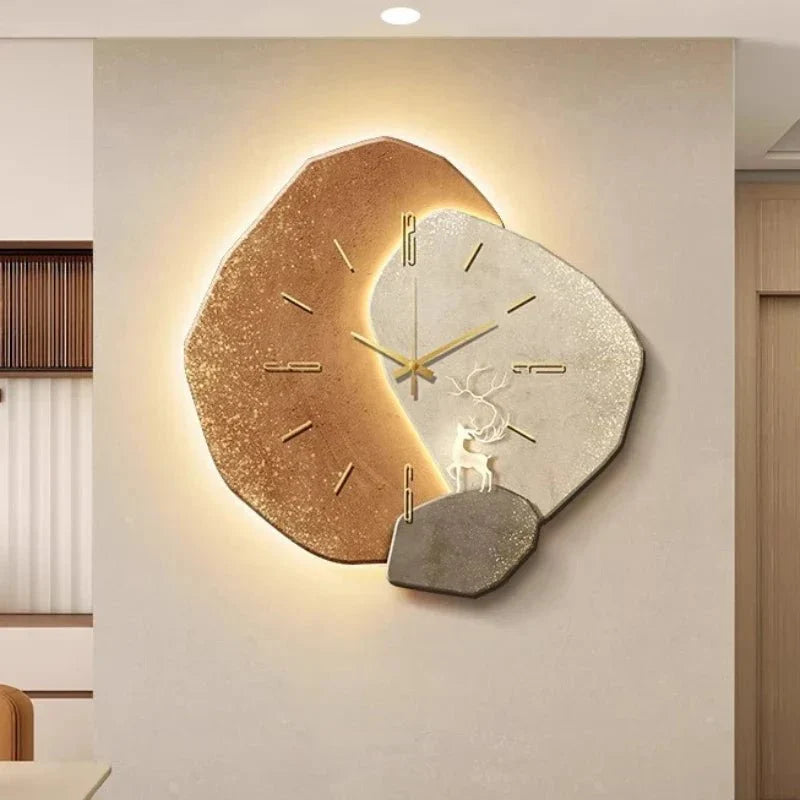 Wall Clock | Metal & Wood Silent Mechanism | 40 cm