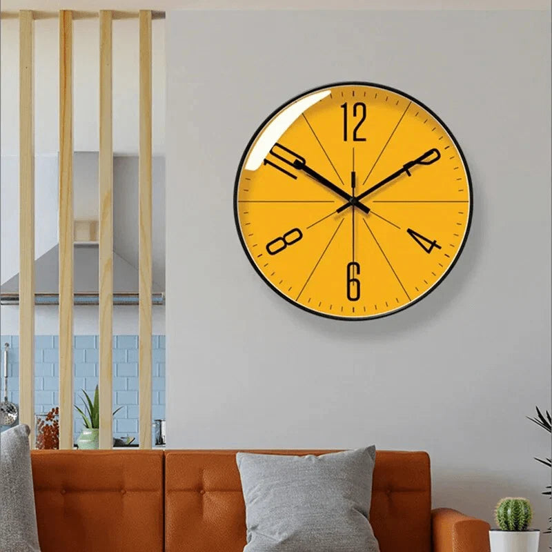 Wall Clock | Nordic Minimalist Glass Face & Quartz Movement