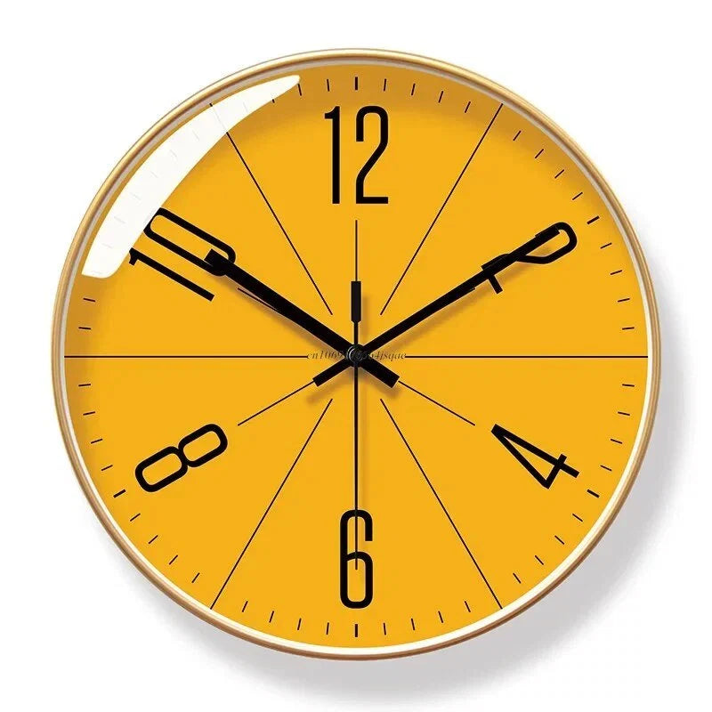 Wall Clock | Nordic Minimalist Glass Face & Quartz Movement