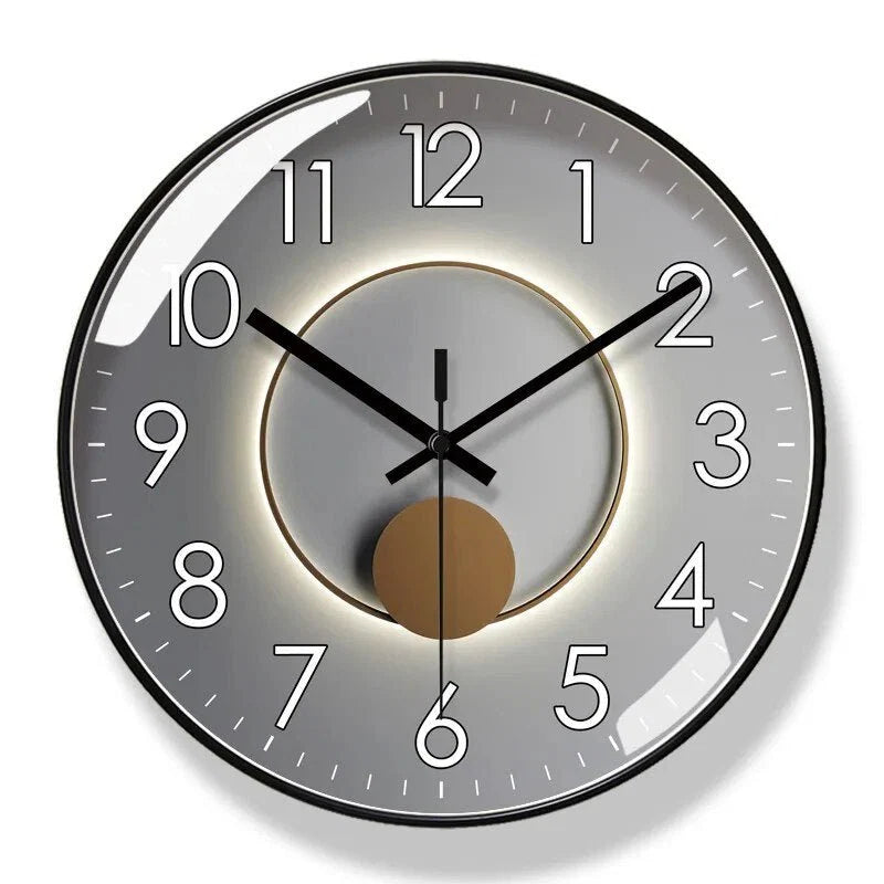 Wall Clock | Nordic Minimalist Glass Face & Quartz Movement