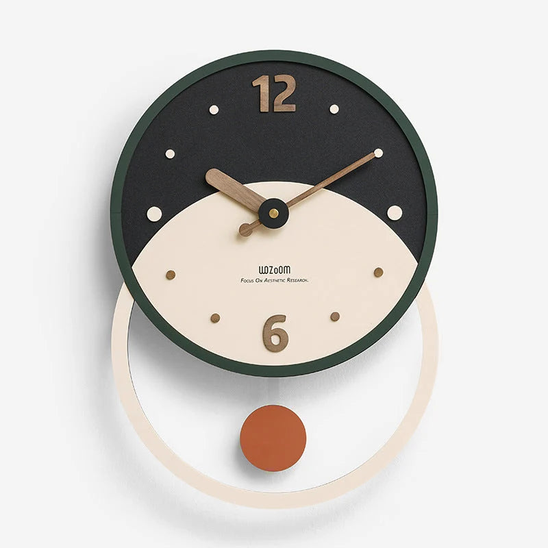 Wall Clock | Nordic Silent Sweep Walnut & Acrylic | 28 x 40 cm