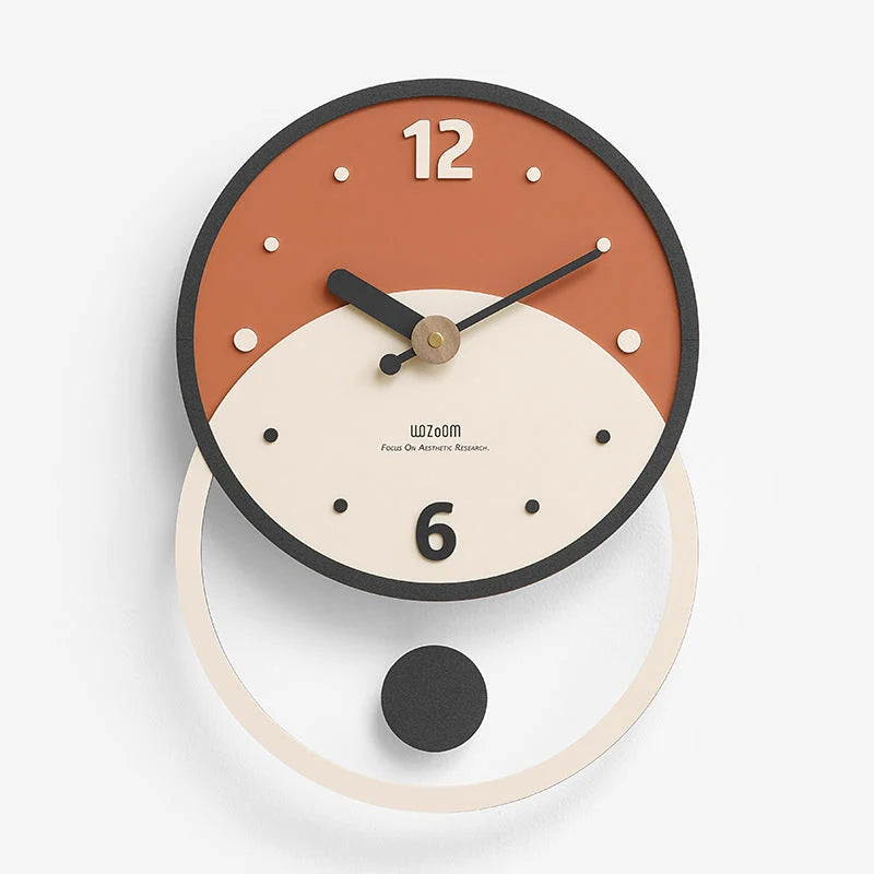 Wall Clock | Nordic Silent Sweep Walnut & Acrylic | 28 x 40 cm