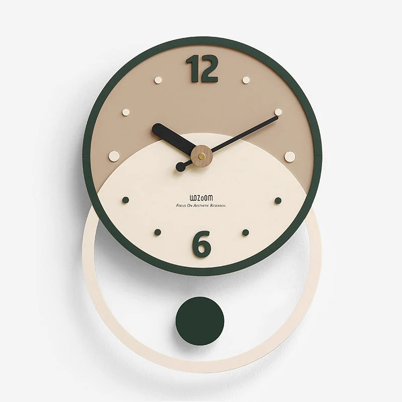 Wall Clock | Nordic Silent Sweep Walnut & Acrylic | 28 x 40 cm