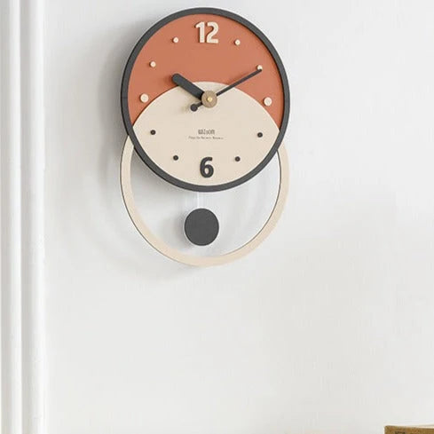 Wall Clock | Nordic Silent Sweep Walnut & Acrylic | 28 x 40 cm
