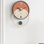 Wall Clock | Nordic Silent Sweep Walnut & Acrylic | 28 x 40 cm