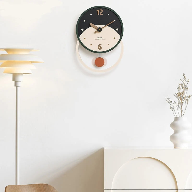Wall Clock | Nordic Silent Sweep Walnut & Acrylic | 28 x 40 cm