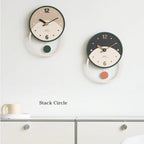 Wall Clock | Nordic Silent Sweep Walnut & Acrylic | 28 x 40 cm