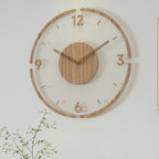 Wall Clock | Scandinavian Solid Wood Silent Movement | 35.5 cm