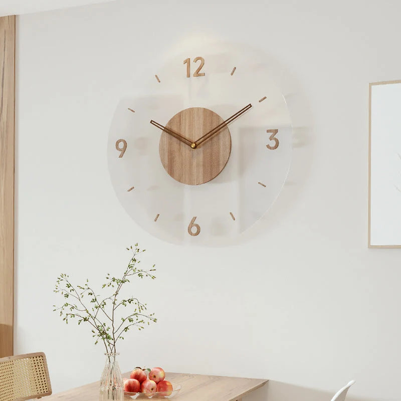 Wall Clock | Scandinavian Solid Wood Silent Movement | 35.5 cm