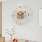 Wall Clock | Scandinavian Solid Wood Silent Movement | 35.5 cm