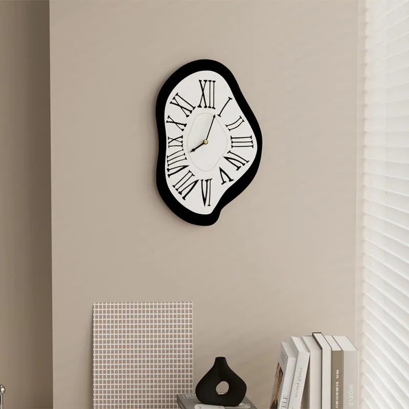 Wall Clock | Surreal Dali-Style Roman Numerals & Silent Movement