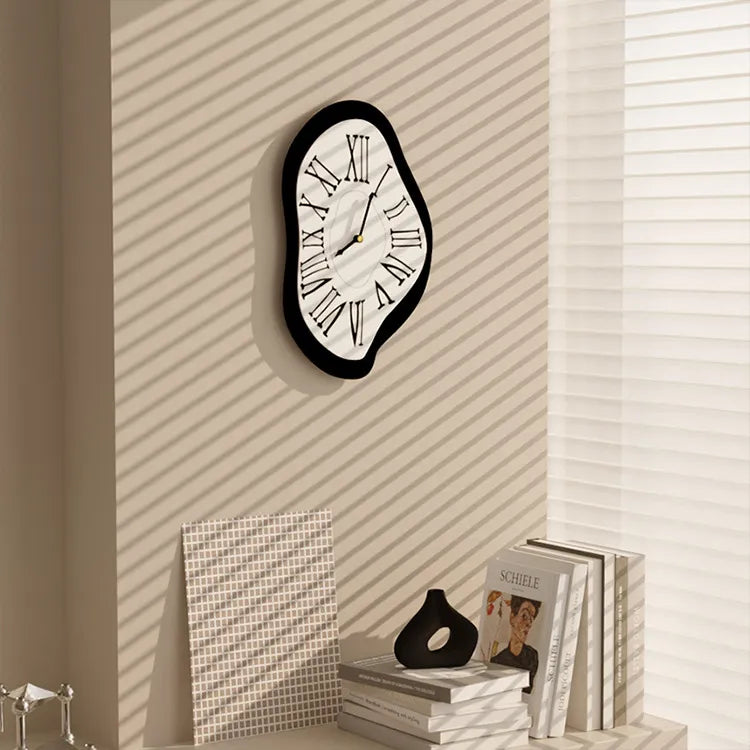 Wall Clock | Surreal Dali-Style Roman Numerals & Silent Movement