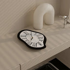 Wall Clock | Surreal Dali-Style Roman Numerals & Silent Movement