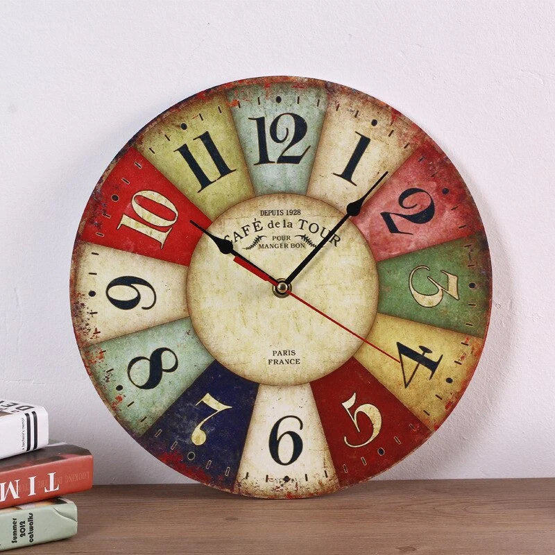 Wall Clock | Wooden Minimalist & Clear Numbers