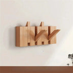 Wall Coat Rack | Foldable Hooks & Shelf | Rustic Wood