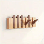 Wall Coat Rack | Foldable Hooks & Shelf | Rustic Wood