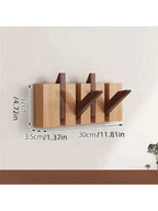 Wall Coat Rack | Foldable Hooks & Shelf | Rustic Wood