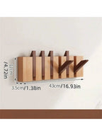 Wall Coat Rack | Foldable Hooks & Shelf | Rustic Wood