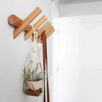 Wall Coat Rack | Solid Oak & Space-Saving | 4 Or 5 Hooks